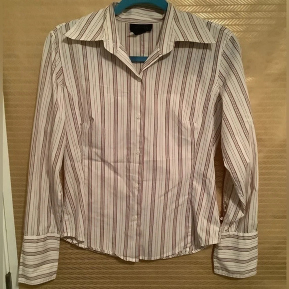 THE LIMITED~PINSTRIPE BLOUSE~SM~ - Picture 1 of 7